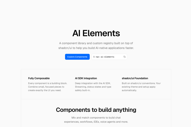 AI Elements screenshot
