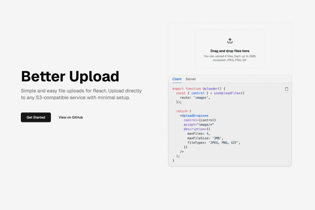 Better Upload screenshot