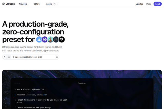Ultracite screenshot